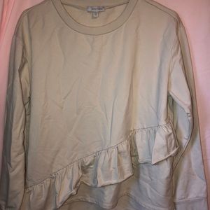 Women’s cute tan ruffled top